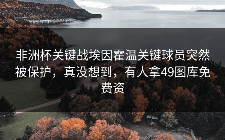 非洲杯关键战埃因霍温关键球员突然被保护,真没想到,有人拿49图库免费资 非洲杯关键战埃因霍温关键球员突然被保护,真没想到,有人拿49图库免费资